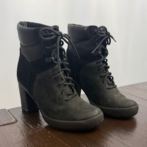 Timberland Women's Black Lace-Up Boots